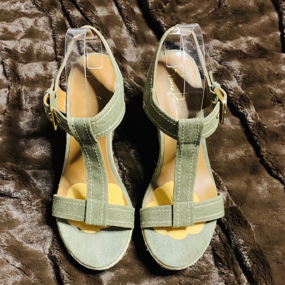 Olive Green Franco Sarto Platform Heels
